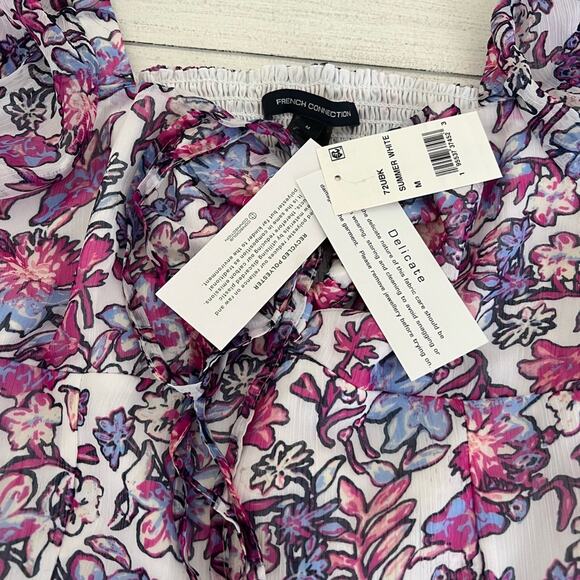 French Connection NWT Hallie Peplum Top M - Picture 6 of 10